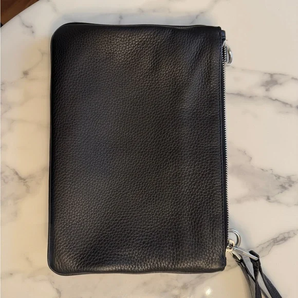 Prada Vitello Leather Double Zip Crossbody Bag, Black, Silver Hardware - Picture 4 of 15